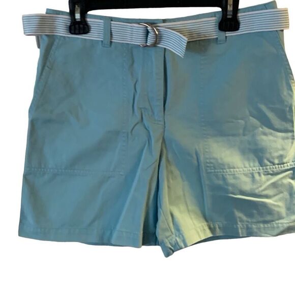 Pre Owned Women’s Jones New York Signature Belted Shorts Sz 10 Casual Comfort - Picture 1 of 11